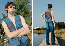 画像をギャラリービューアに読み込む, POSTCARD VEST ベスト / BLUE / SS26-14054