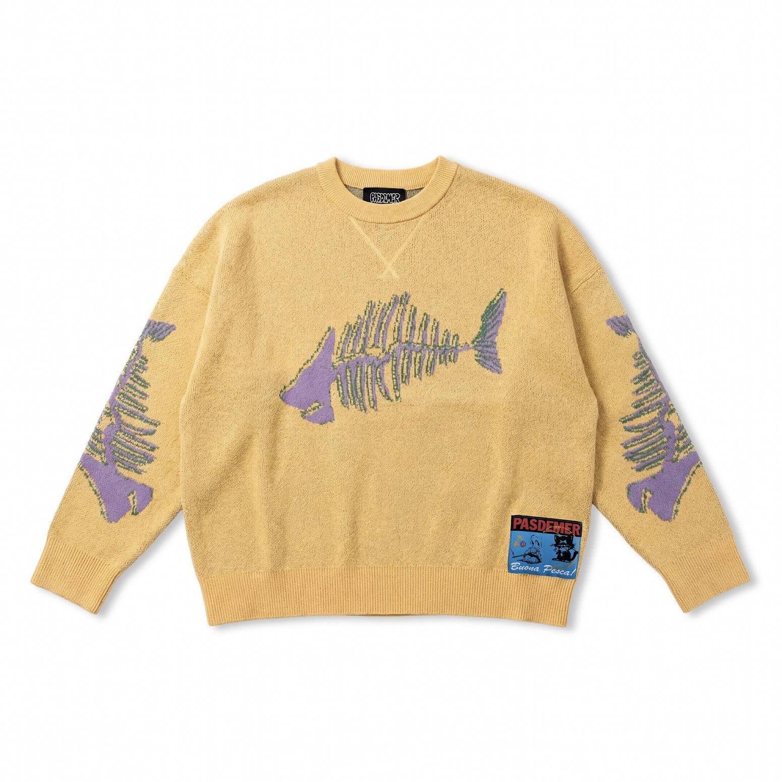 FISH JUMPER ニットセーター / LIGHT YELLOW / SS26-14037 – PAS DE 