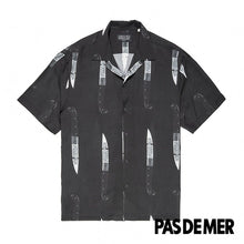 画像をギャラリービューアに読み込む, KNIVES SHIRT 半袖シャツ / BLACK / SS25-13143