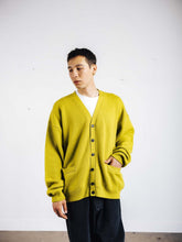 画像をギャラリービューアに読み込む, PASDEMER DESIGN CARDIGAN ニット / LIME GREEN ライムグリーン