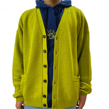 画像をギャラリービューアに読み込む, PASDEMER DESIGN CARDIGAN ニット / LIME GREEN ライムグリーン