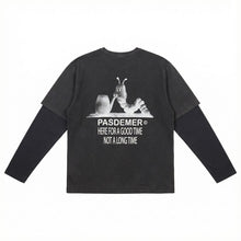 画像をギャラリービューアに読み込む, CATERPILLAR DOUBLE LAYER 長袖Tシャツ / GREY/BLACK / AW26-14469
