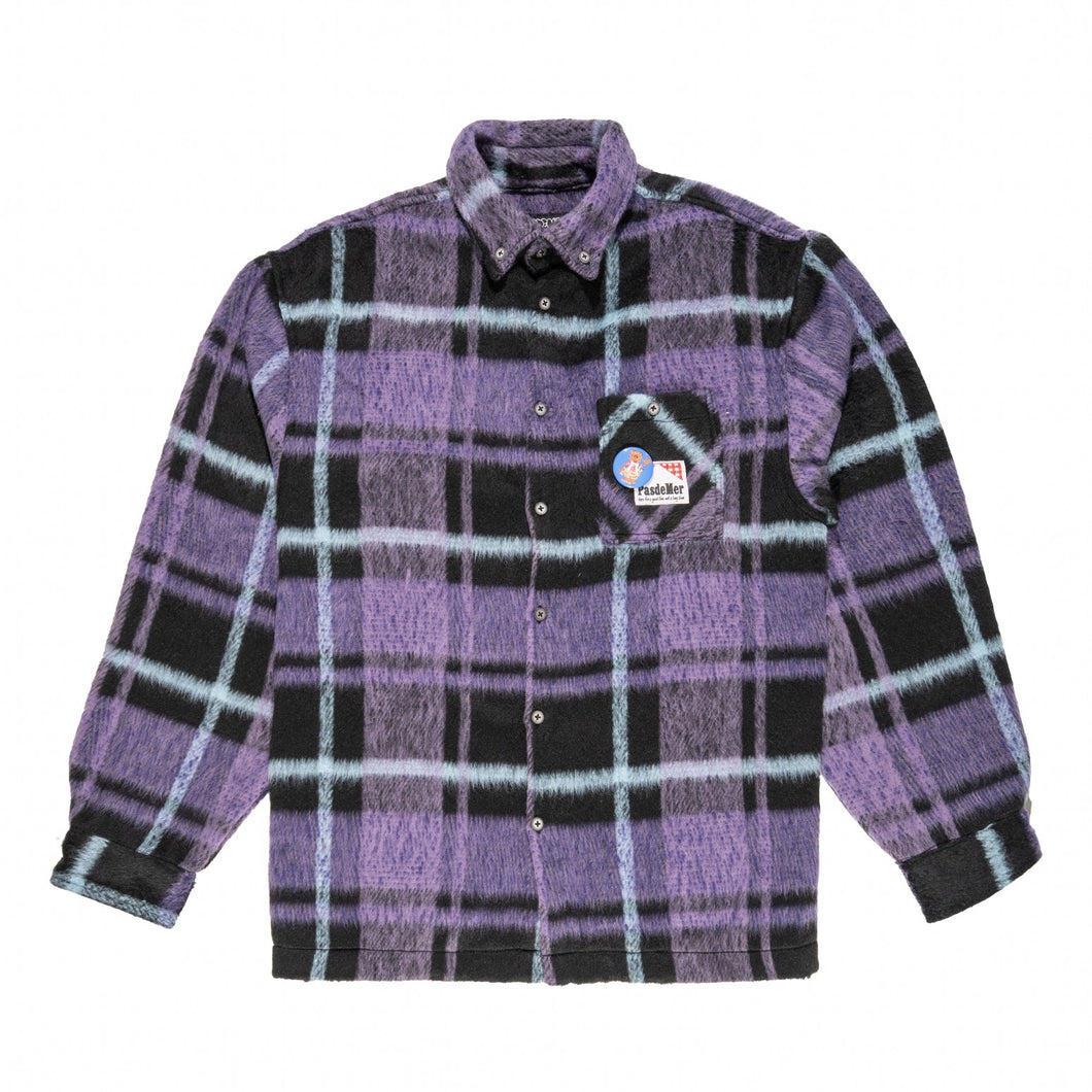 NOT LONG TIME SHIRT 長袖シャツ / PURPLE/BLACK / AW25-13680