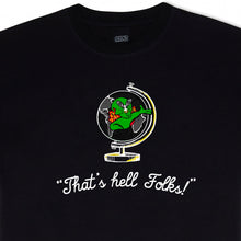 画像をギャラリービューアに読み込む, HELL FOLKS T-SHIRT Tシャツ / BLACK / AW25-13672
