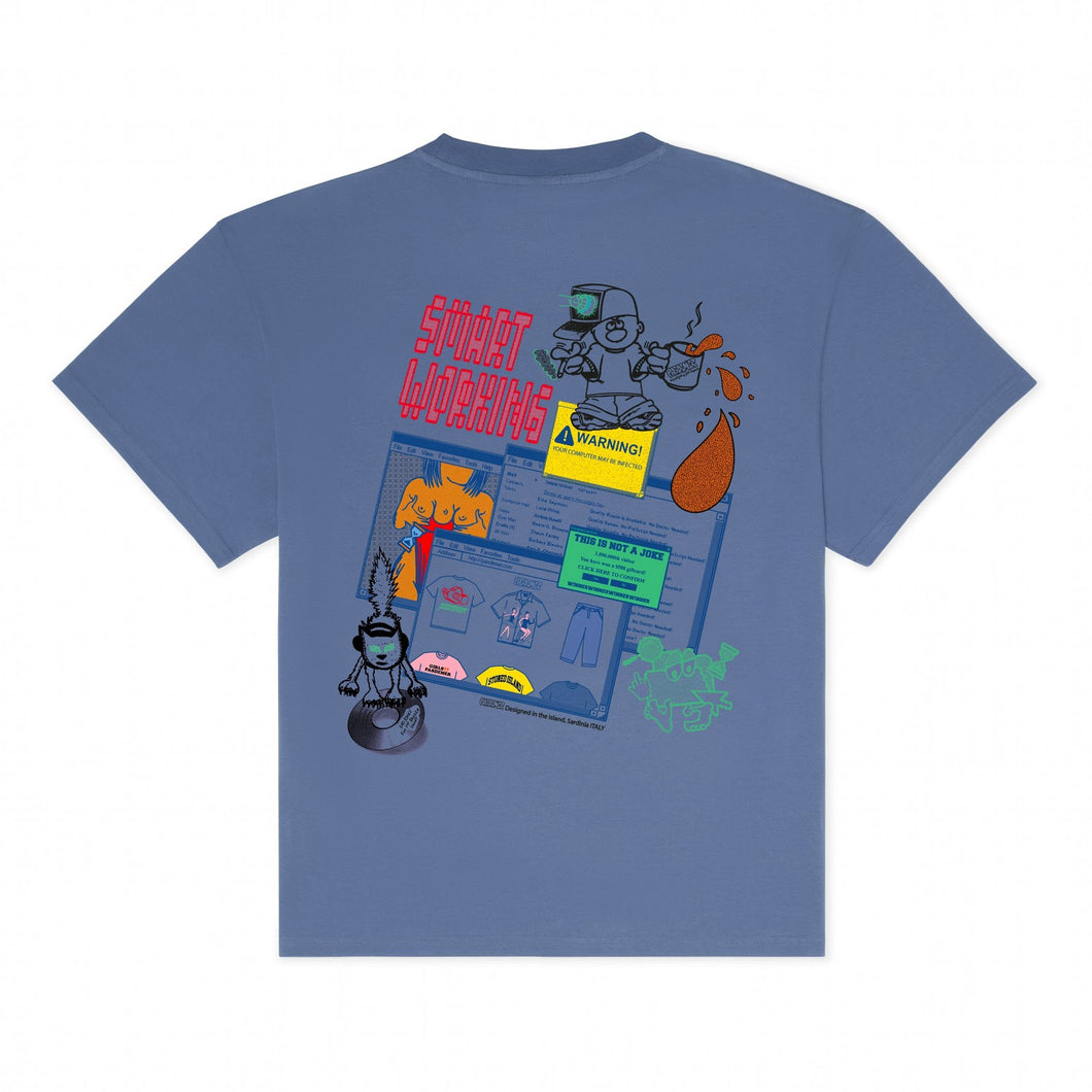 SMART WORKING TEE Tシャツ / BLUE / AW24-12745