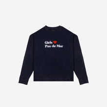 画像をギャラリービューアに読み込む, GIRLS LOVE OVERSIZE SWEATSHIRT クルーネックスウェット / NAVY
