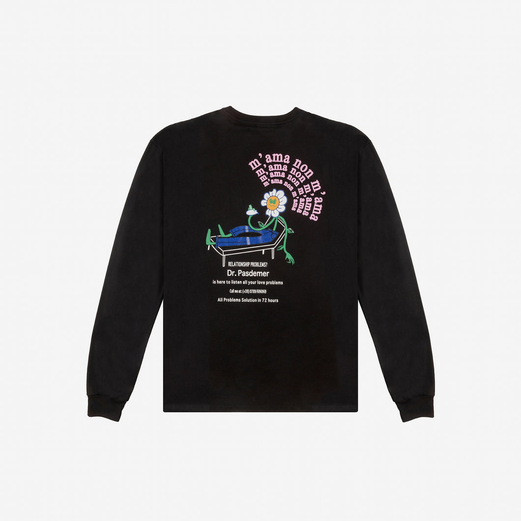 MAMANONMAMA LONGSLEEVE ロングTシャツ / BLACK