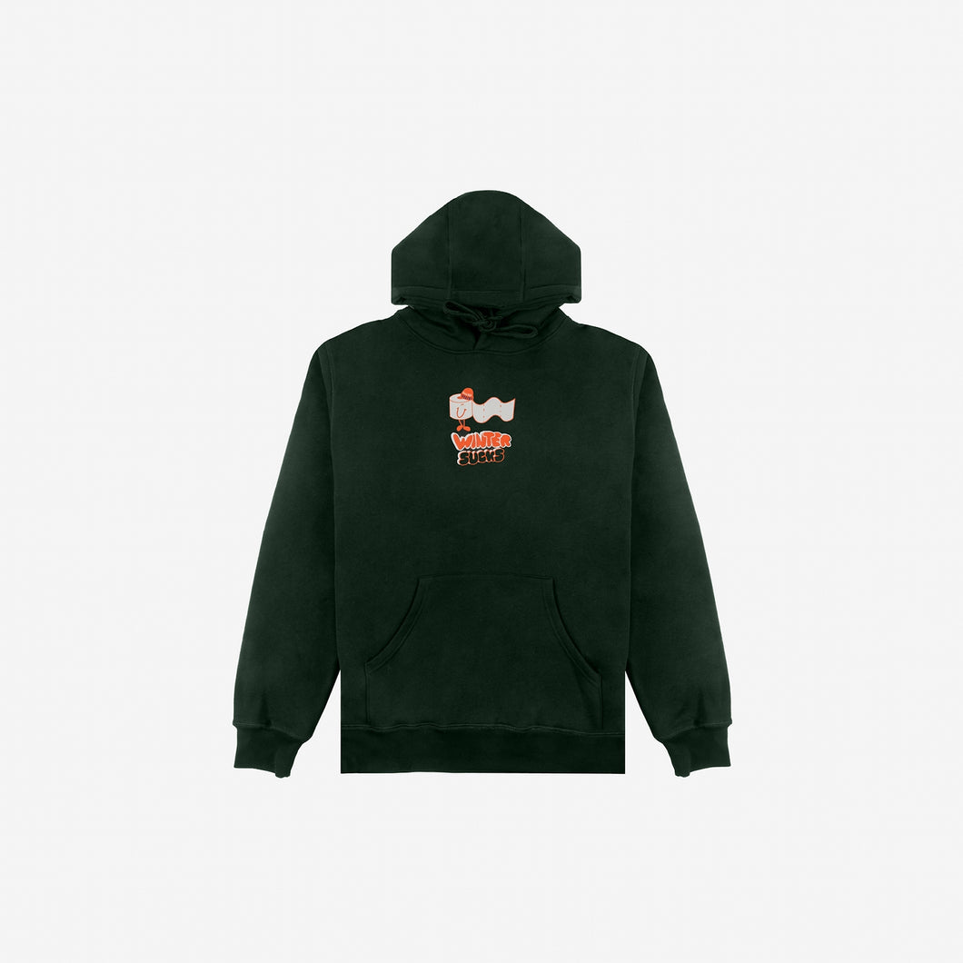 WINTER SUCKS HOODY パーカー / DARK GREEN