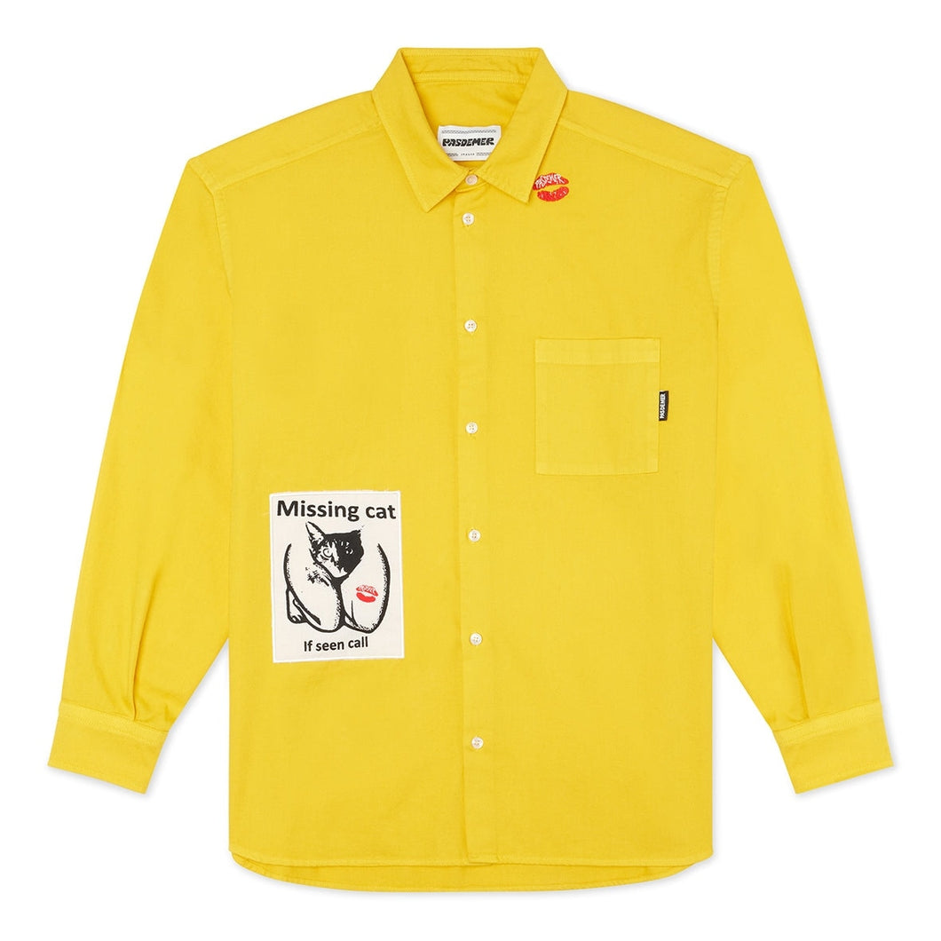MISSING CAT SHIRT 長袖シャツ / MUSTARD
