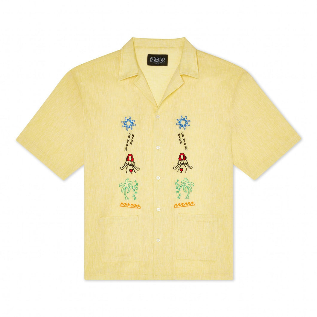POSTCARD SHIRT 半袖シャツ / LIGHT YELLOW  / SS24-12128