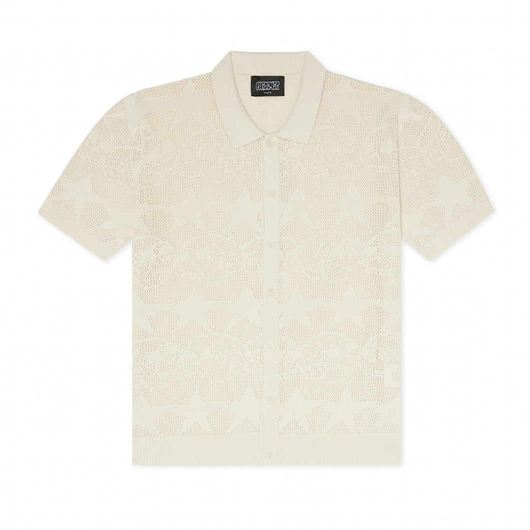 SKULLS POLO SWEATER ポロシャツ / SAND  / SS24-12136
