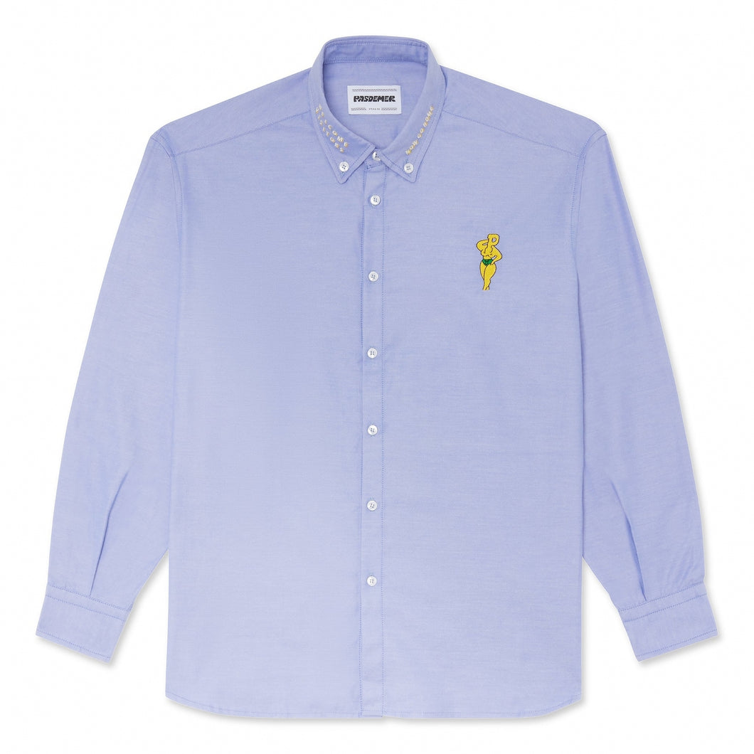 WELCOME VISITORS SHIRT 長袖シャツ / LIGHT BLUE ブルー