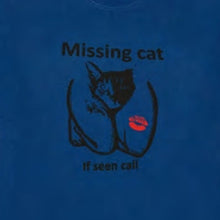 画像をギャラリービューアに読み込む, MISSING CAT T-SHIRT Tシャツ / BLUE NAVY
