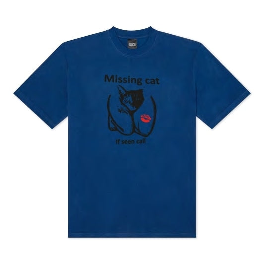 MISSING CAT T-SHIRT Tシャツ / BLUE NAVY